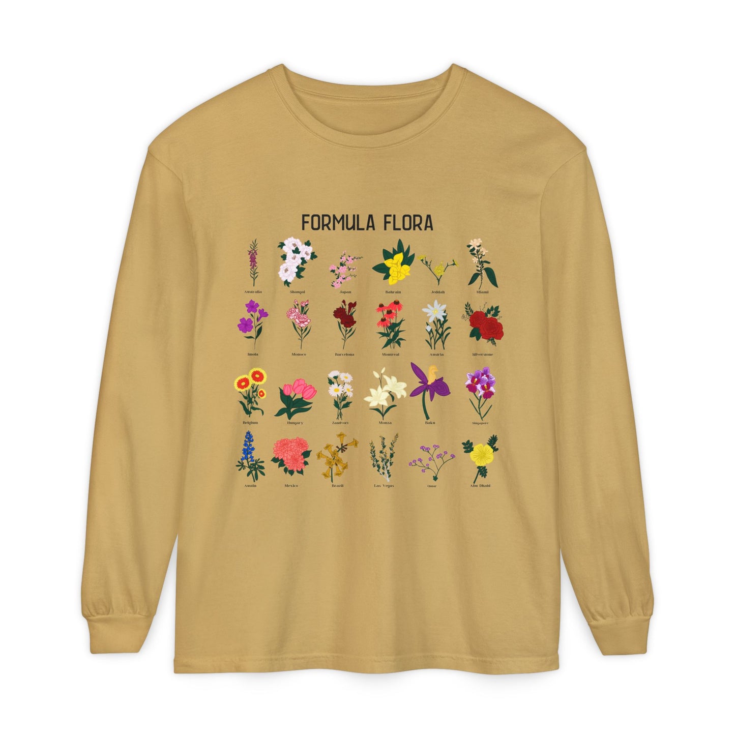 Floral Formula Long Sleeve T-Shirt | Unisex Garden-Inspired Tee