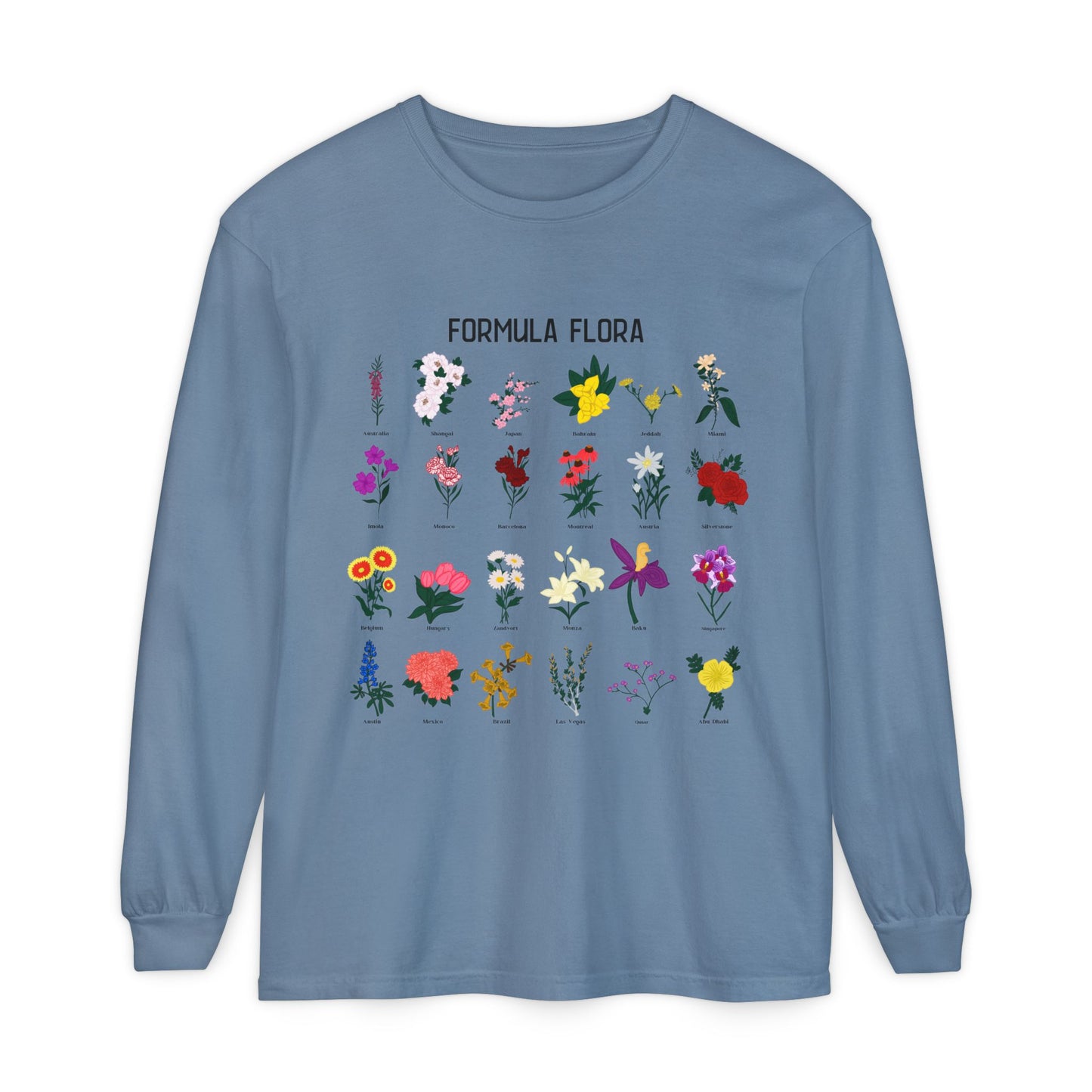 Floral Formula Long Sleeve T-Shirt | Unisex Garden-Inspired Tee