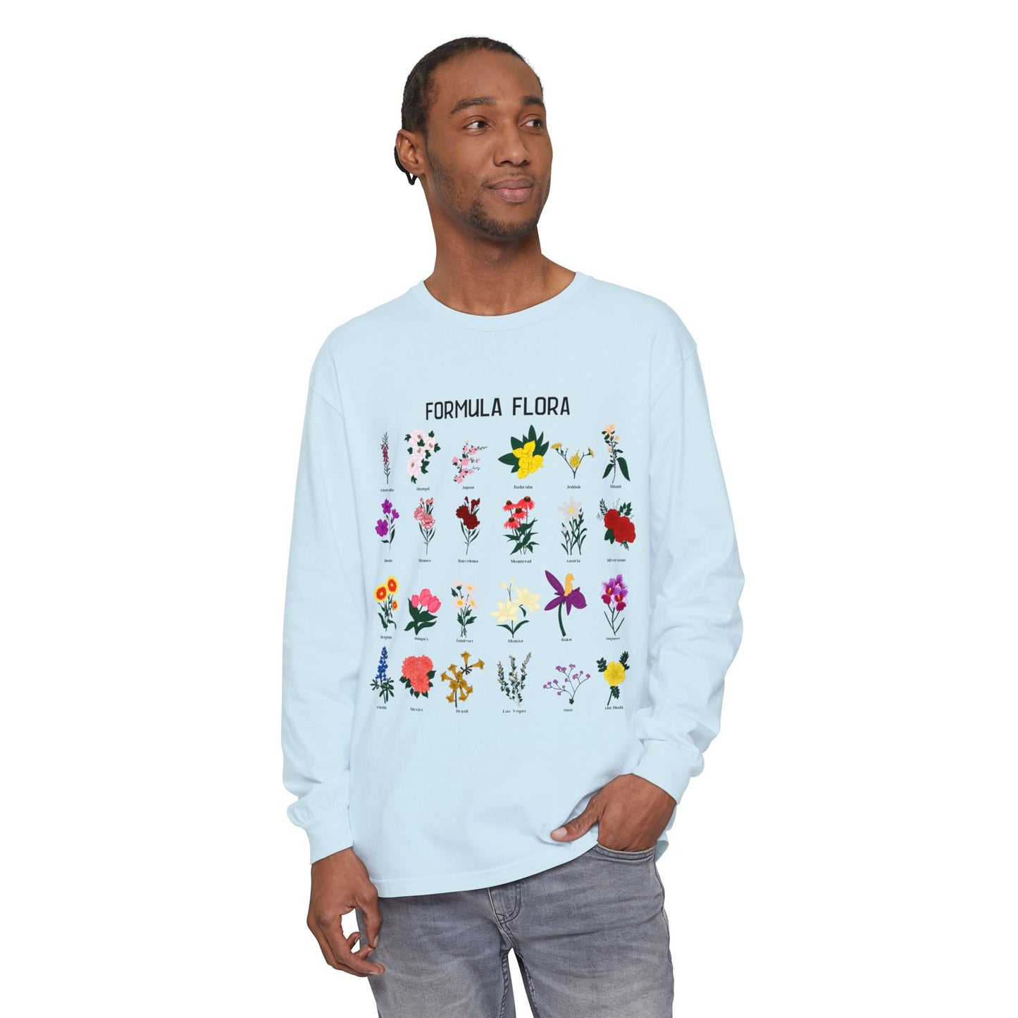 Floral Formula Long Sleeve T-Shirt | Unisex Garden-Inspired Tee