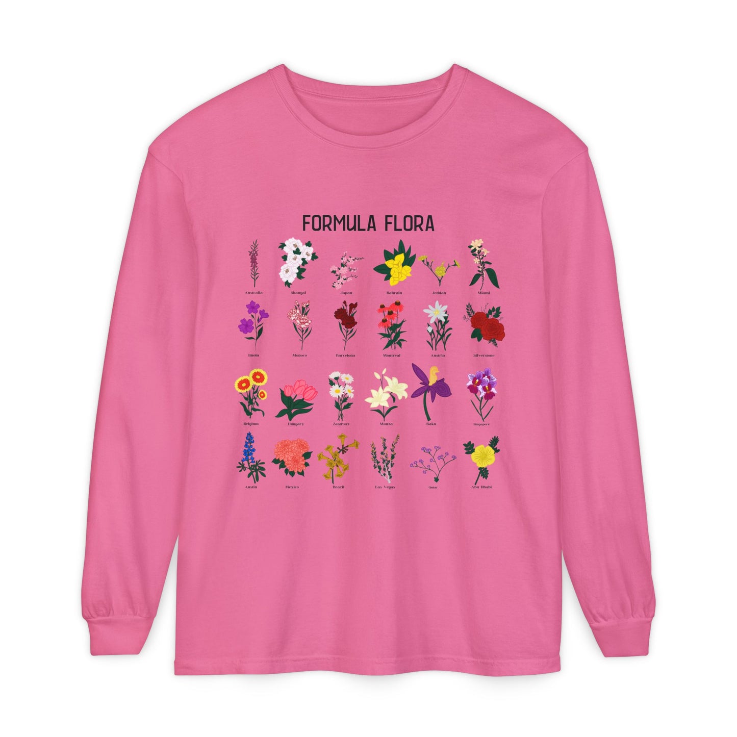 Floral Formula Long Sleeve T-Shirt | Unisex Garden-Inspired Tee