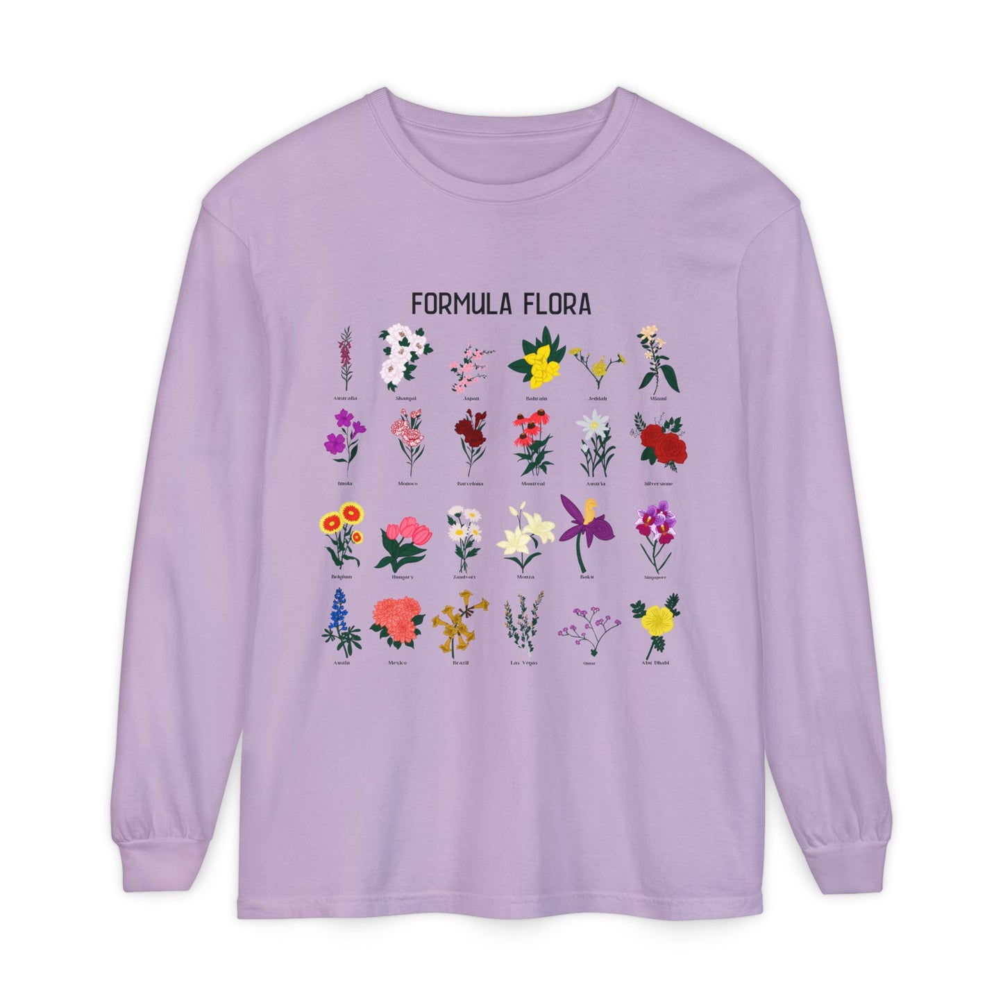 Floral Formula Long Sleeve T-Shirt | Unisex Garden-Inspired Tee