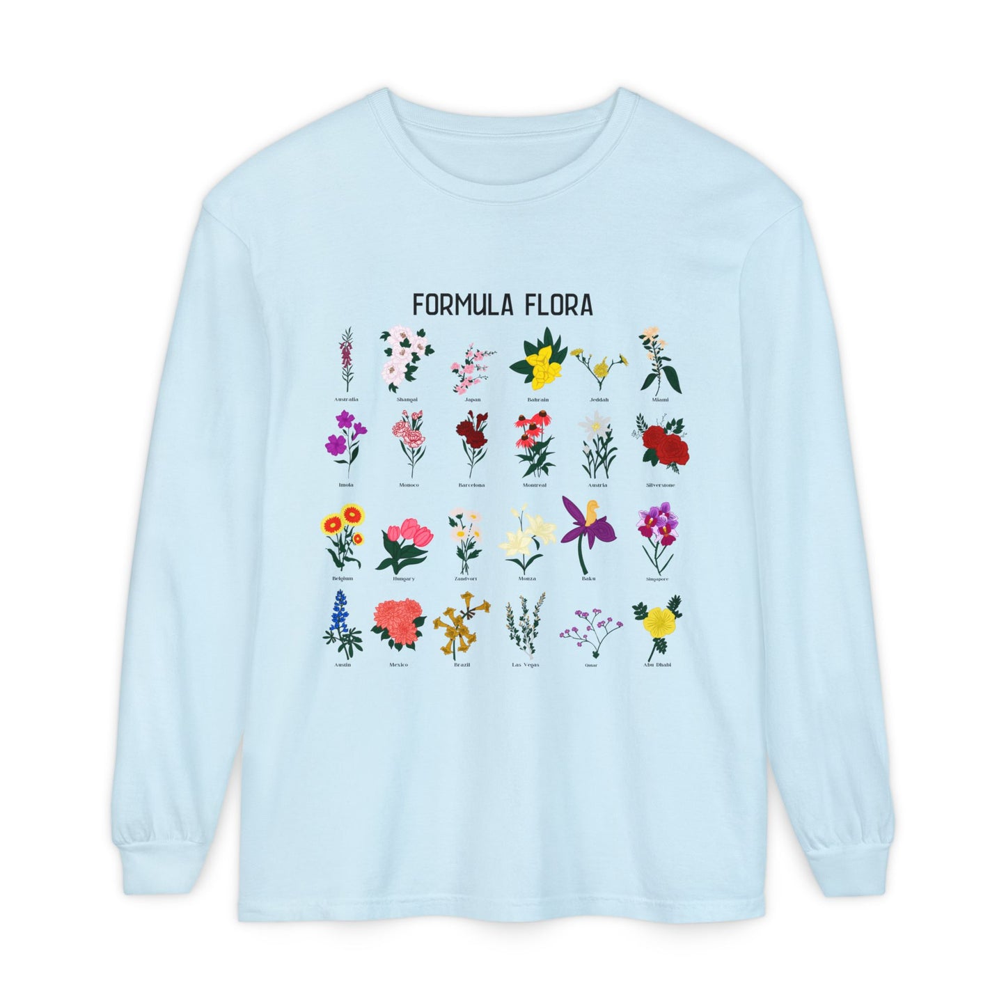 Floral Formula Long Sleeve T-Shirt | Unisex Garden-Inspired Tee