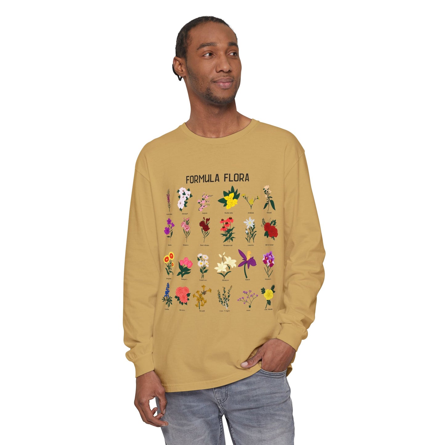 Floral Formula Long Sleeve T-Shirt | Unisex Garden-Inspired Tee