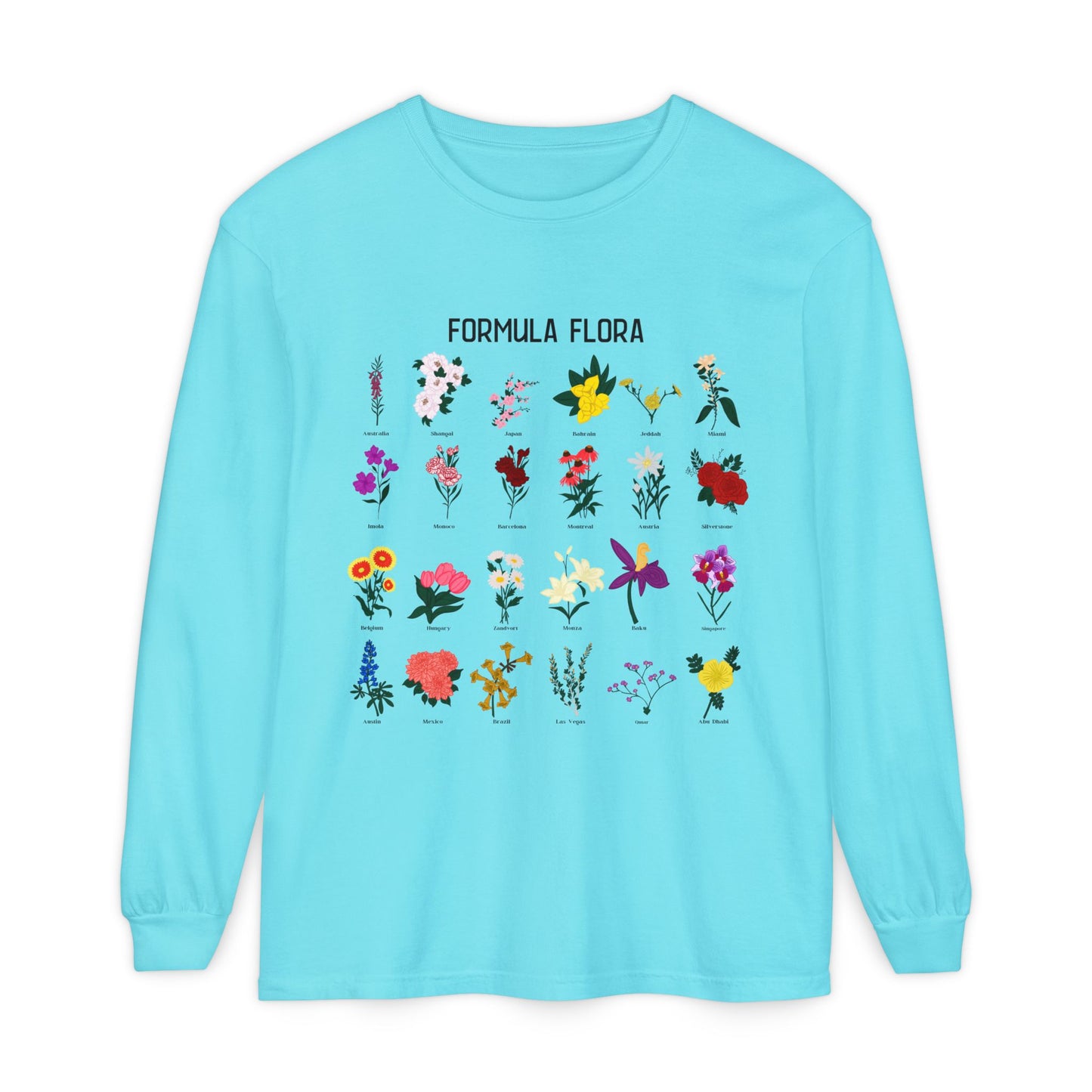 Floral Formula Long Sleeve T-Shirt | Unisex Garden-Inspired Tee