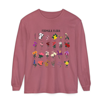 Floral Formula Long Sleeve T-Shirt | Unisex Garden-Inspired Tee
