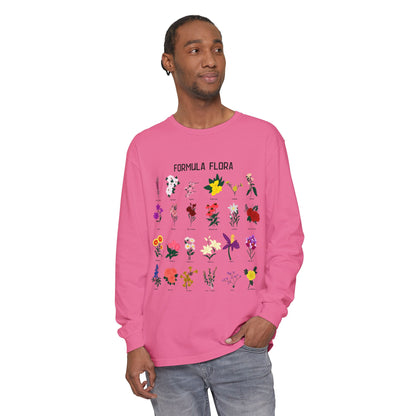 Floral Formula Long Sleeve T-Shirt | Unisex Garden-Inspired Tee
