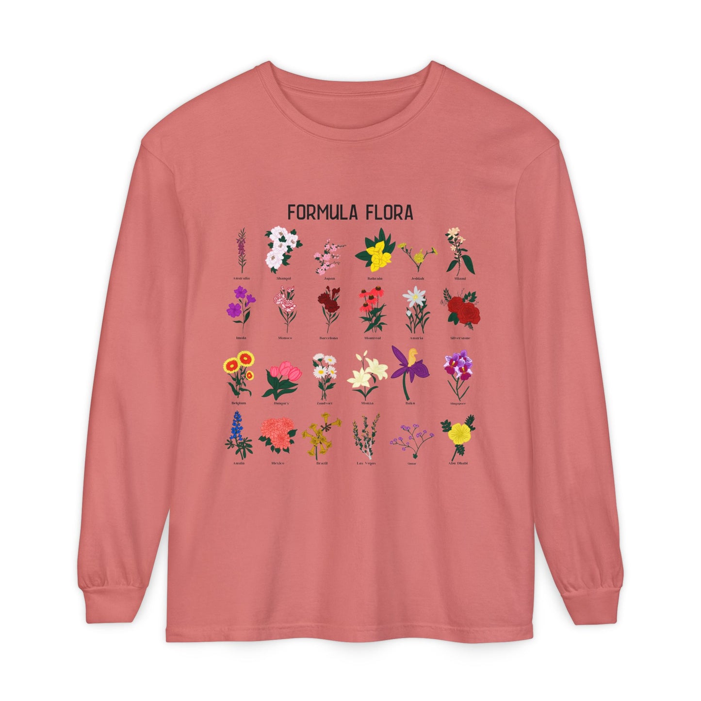 Floral Formula Long Sleeve T-Shirt | Unisex Garden-Inspired Tee