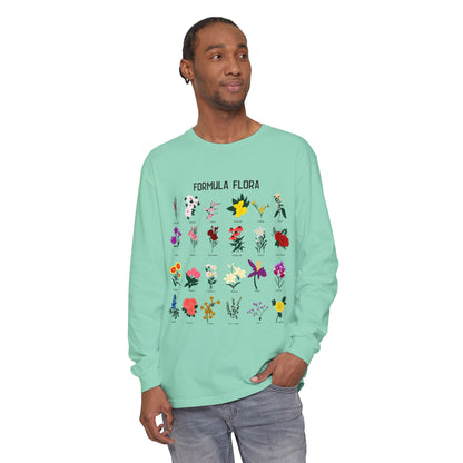 Floral Formula Long Sleeve T-Shirt | Unisex Garden-Inspired Tee