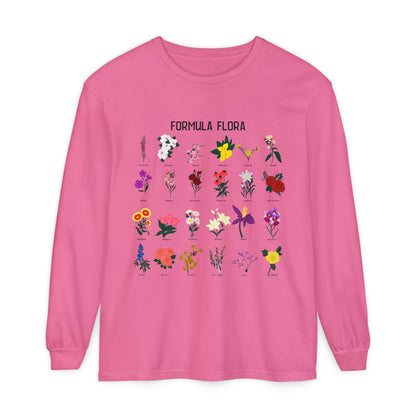 Floral Formula Long Sleeve T-Shirt | Unisex Garden-Inspired Tee