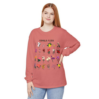 Floral Formula Long Sleeve T-Shirt | Unisex Garden-Inspired Tee