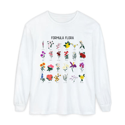 Floral Formula Long Sleeve T-Shirt | Unisex Garden-Inspired Tee