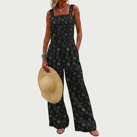 Black and Gray Raceday Jumpsuit