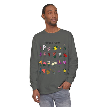 Floral Formula Long Sleeve T-Shirt | Unisex Garden-Inspired Tee