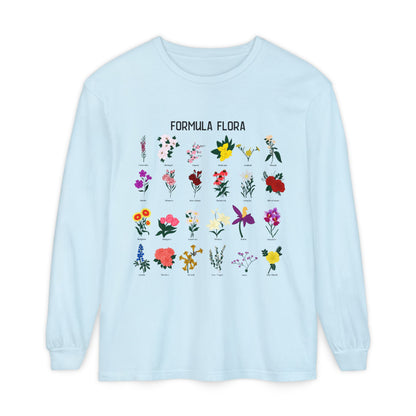 Floral Formula Long Sleeve T-Shirt | Unisex Garden-Inspired Tee