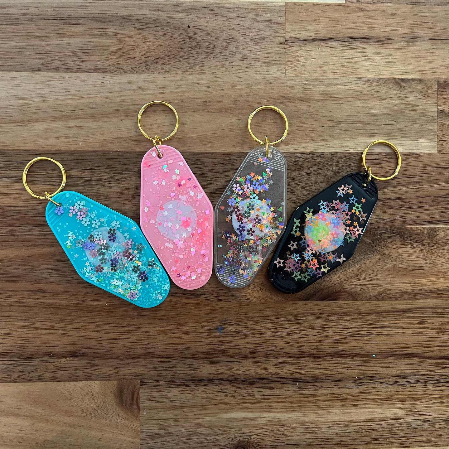 Tap and Sparkle keychain