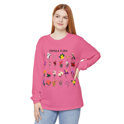 Floral Formula Long Sleeve T-Shirt | Unisex Garden-Inspired Tee
