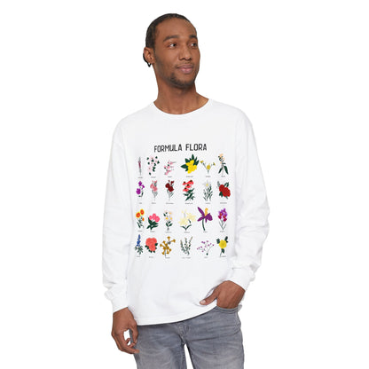 Floral Formula Long Sleeve T-Shirt | Unisex Garden-Inspired Tee